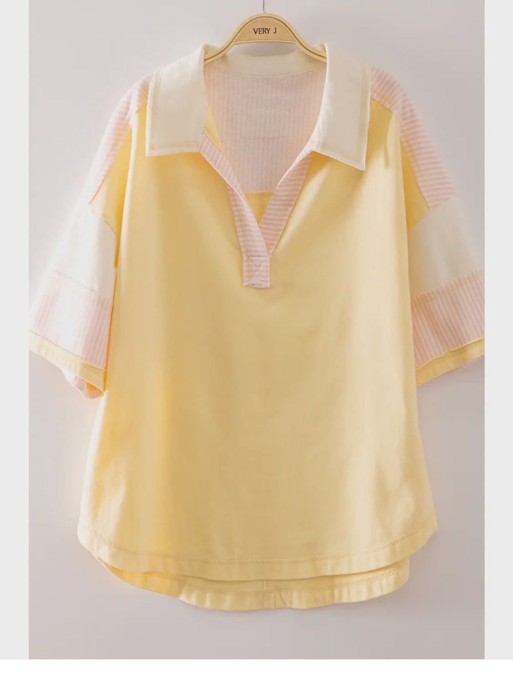 Yellow & Pink Polo Top